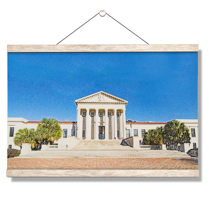 LSU Tigers - Paul M. Hebert Law Center Sketch - College Wall Art #Hanging Canvas