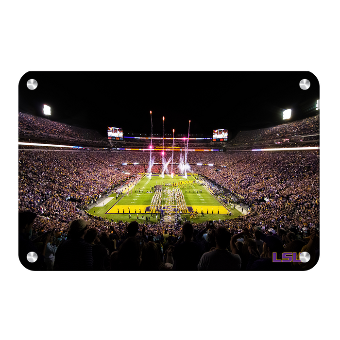 LSU Tigers - Saturday Night in Death Valley - College Wall Art #Metal