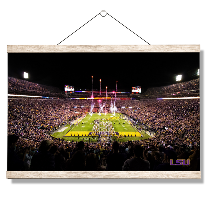 LSU Tigers - Saturday Night in Death Valley - College Wall Art #Hanging Canvas