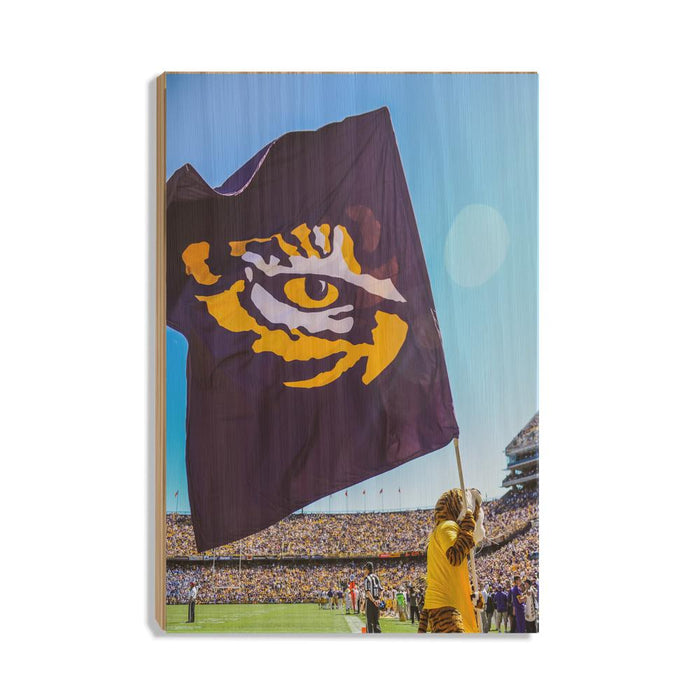 LSU Tigers - Tiger Flag - College Wall Art #Wood