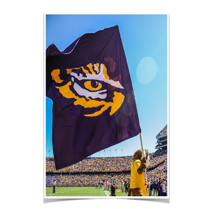 LSU Tigers - Tiger Flag - College Wall Art #Poster
