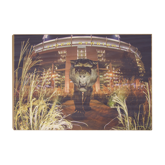 LSU Tigers - Tiger Night - College Wall Art #Wood
