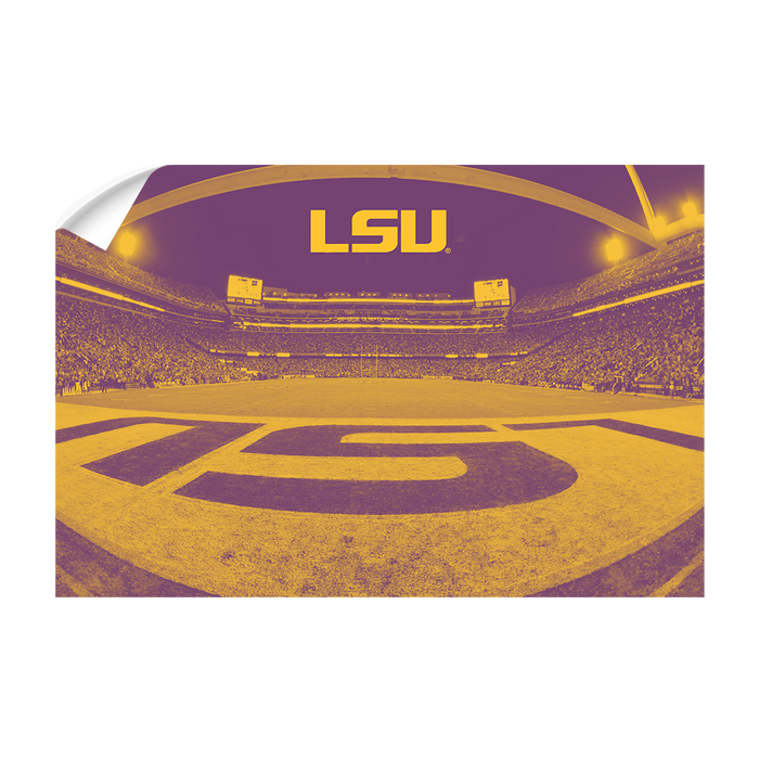 LSU Tigers - Tiger Stadium End Zone Duotone - College Wall Art #Wall Decal