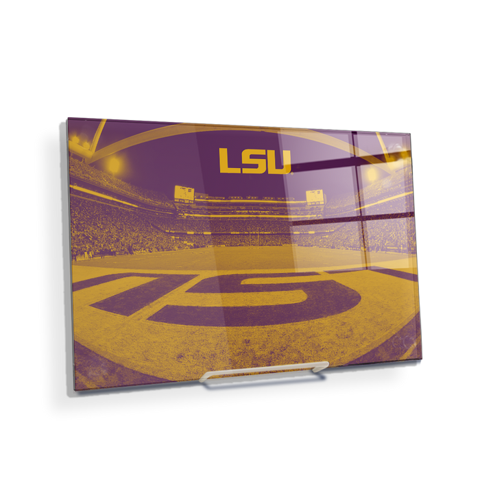 LSU Tigers - Tiger Stadium End Zone Duotone - College Wall Art #Acrylic Mini