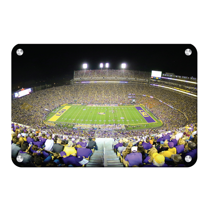LSU TIGERS - Tiger Stadium View - College Wall Art #Metal