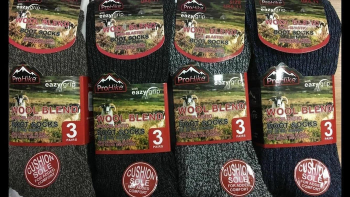 Men’s Wool Thermal Hiking Socks (3, 6, 9 or 12 Pairs)