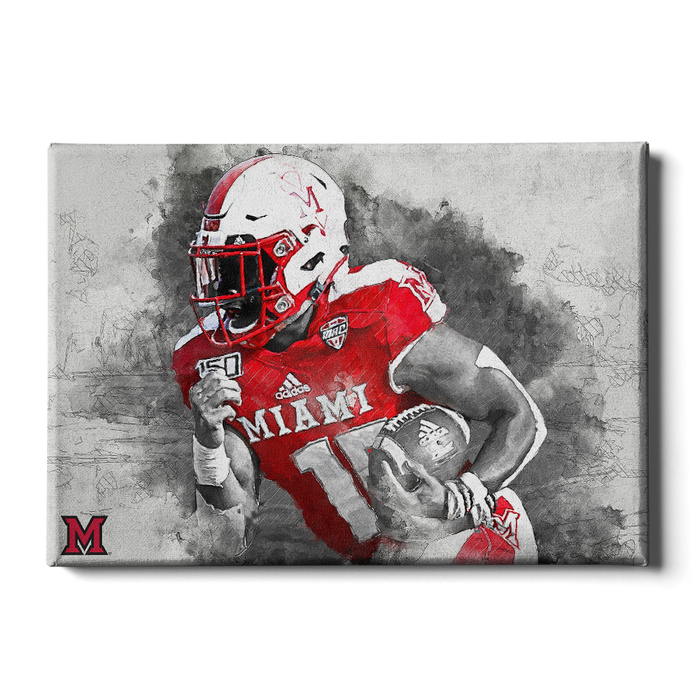 Miami RedHawks<sub>&reg;</sub> - Miami Football Paint - College Wall Art#Canvas