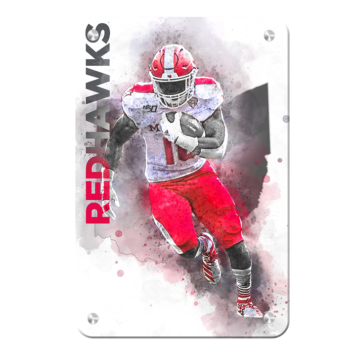 Miami RedHawks<sub>&reg;</sub> - Miami RedHawks<sub>&reg;</sub> Football - College Wall Art#Metal