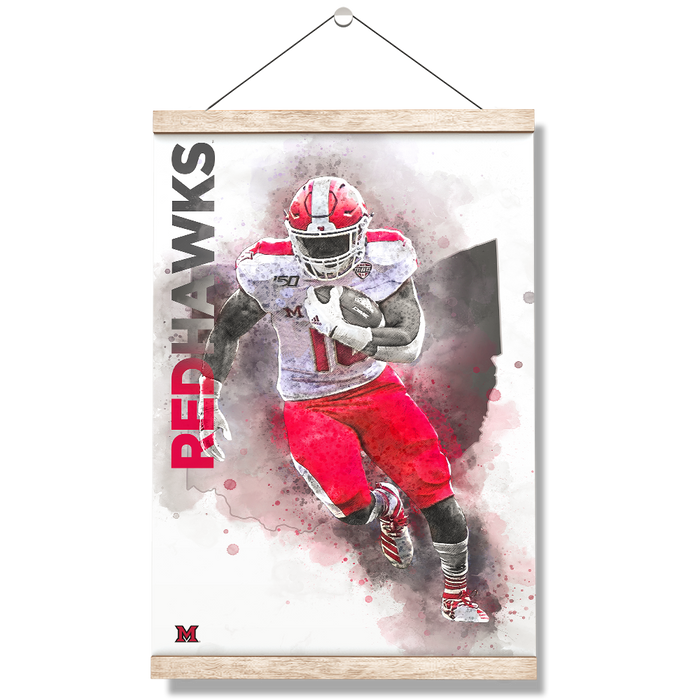 Miami RedHawks<sub>&reg;</sub> - Miami RedHawks<sub>&reg;</sub> Football - College Wall Art#Hanging Canvas