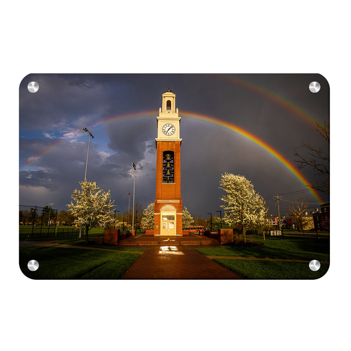 Miami RedHawks<sub>&reg;</sub> - Miami University Bell Tower Rainbow - College Wall Art #Metal