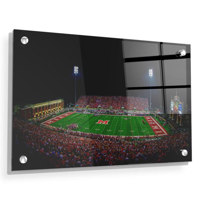 Miami RedHawks<sub>&reg;</sub> - Yager Stadium - College Wall Art#Acrylic