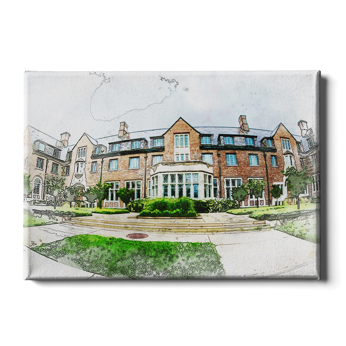 Michigan State -  Lowden Watercolor - College Wall Art #Canvas