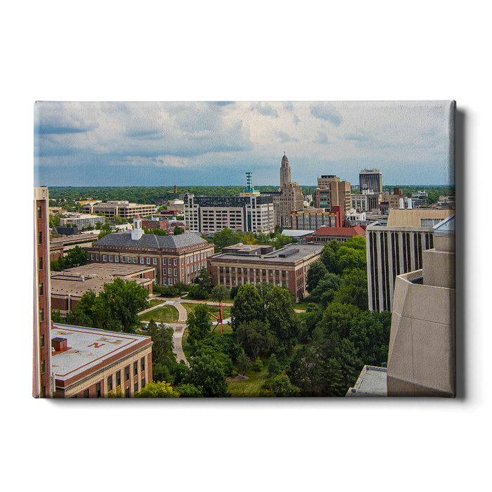 Nebraska Cornhuskers - Campus Aerial - College Wall Art #Canvas