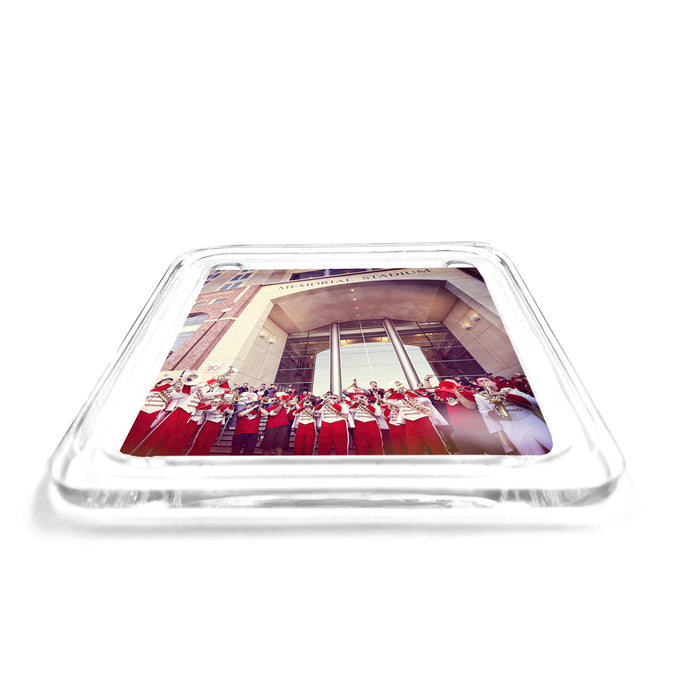 Nebraska Cornhuskers - Cornhuskers Band on the steps of Memorial Drink Coaster