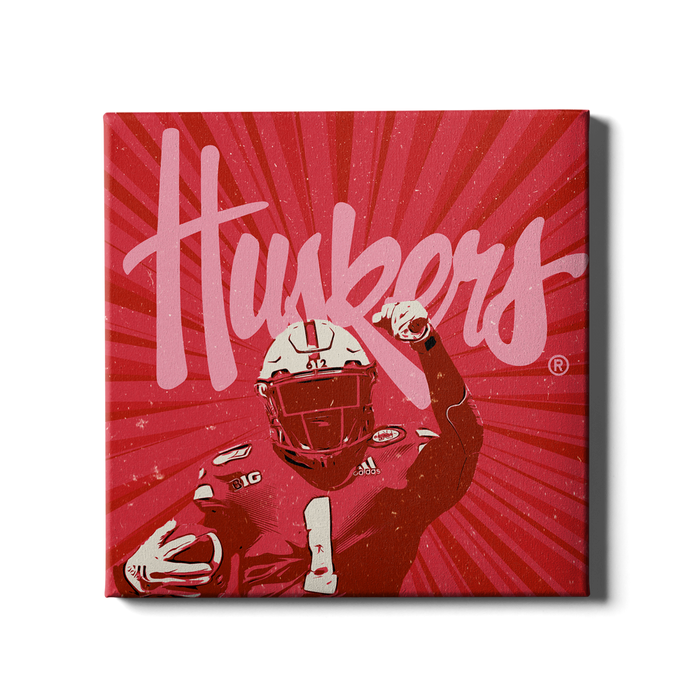 Nebraska Cornhuskers - Huskers Retro - College Wall Art #Canvas