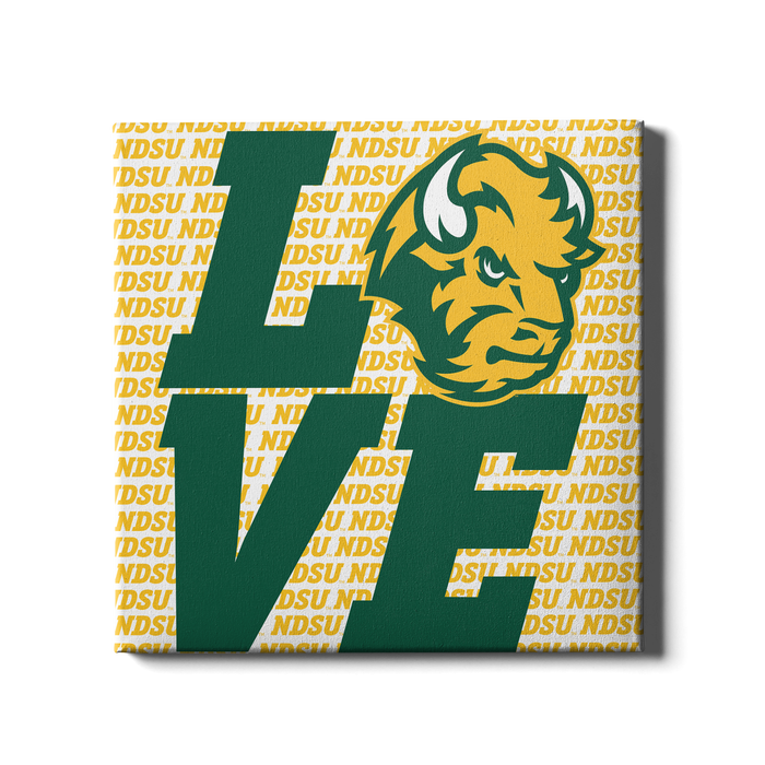 North Dakota State Bison - Love NDSU - College Wall Art #Canvas