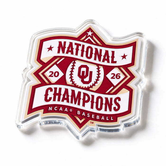 Oklahoma Sooners - Baseball National Champions Dimensional Drink Coaster