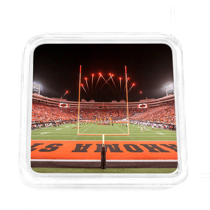 Oklahoma State Cowboys - Boone Pickens Stadium from the End Zone Drink Coaster