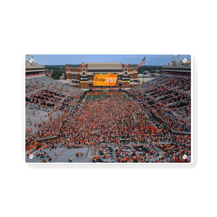 Oklahoma State Cowboys - Cowboys Win Stun Oregon - College Wall Art #Metal