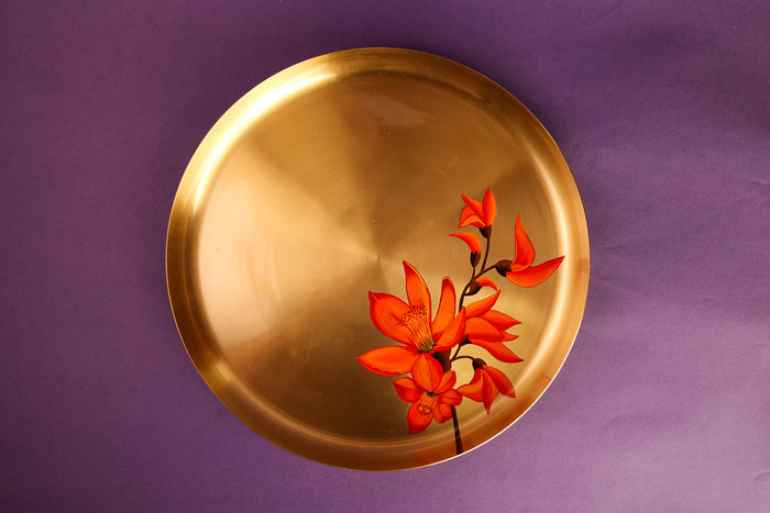 Palash Kansa Dinner Plate