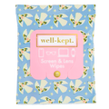 Blue floral bird print Well-Kept screen and lens wipes pack, 15-count, product cutout