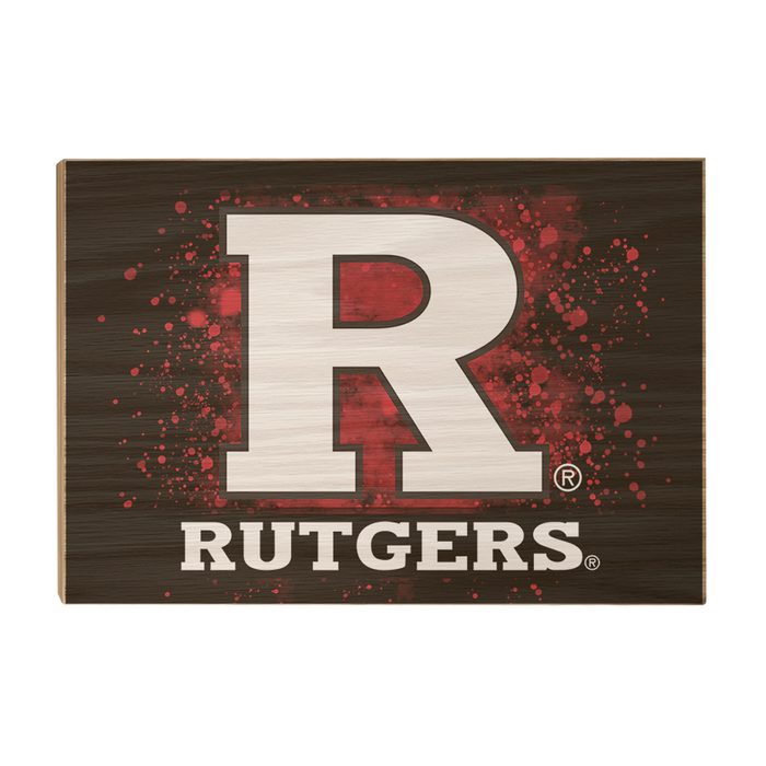 Rutgers Scarlet Knights - Rutgers R - College Wall Art #Wood Art