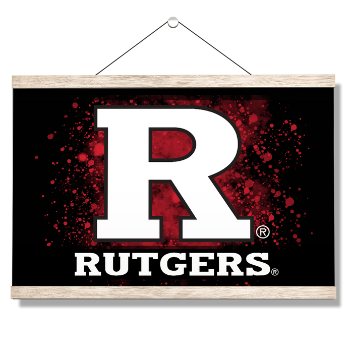 Rutgers Scarlet Knights - Rutgers R - College Wall Art #Hanging Canvas
