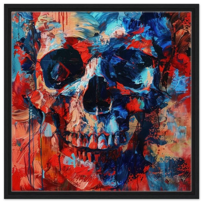 Skull and Bones abstract art style - Shop Ai Art WebShop - Digital Art online Store