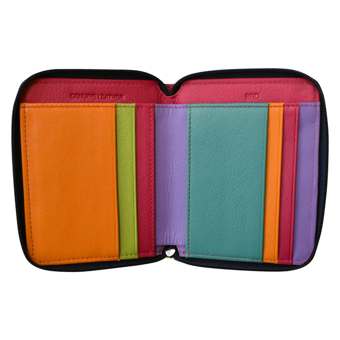 Small Multi Color Zip Wallet