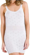 Snowdrop Women's White Cotton French-Neck Vest (S & 3XL)