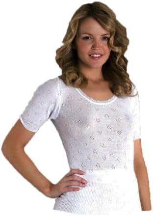 S / White Short Sleeve Spencer Round Neck