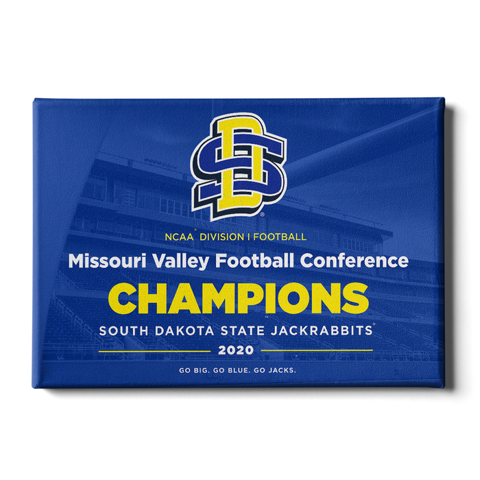 South Dakota State Jackrabbits - Missouri Valley Champion - College Wall Art #Canvas