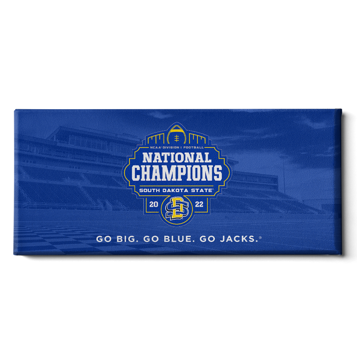 South Dakota State Jackrabbits - SDSU National Champions Go Big Go Blue Go Jacks Panoramic