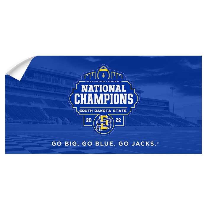 South Dakota State Jackrabbits - SDSU National Champions Go Big Go Blue Go Jacks Panoramic