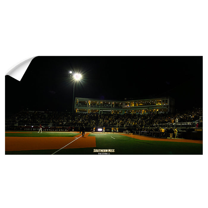 Southern Miss Golden Eagles - Southern Miss Baseball Panoramic - College Wall Art #Wall Murals