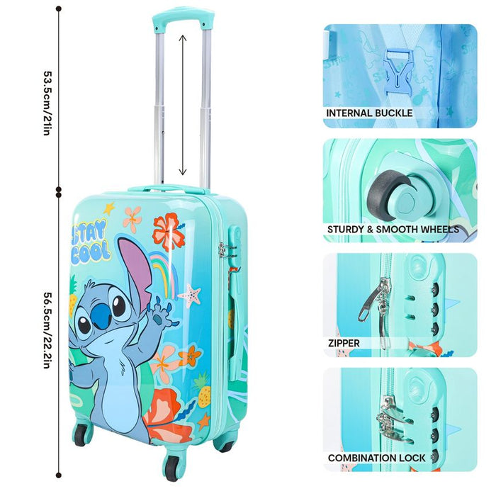 TDL Lilo & Stitch Hard-Shell Trolley Suitcase 57 × 39 × 22cm