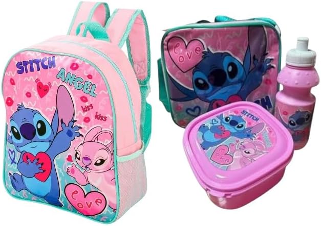 TDL Stitch Angel Standard 4-Piece School Set