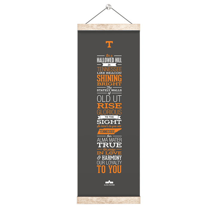 Tennessee Volunteers - Alma Mater Grey - College Wall Art #Hanging Canvas