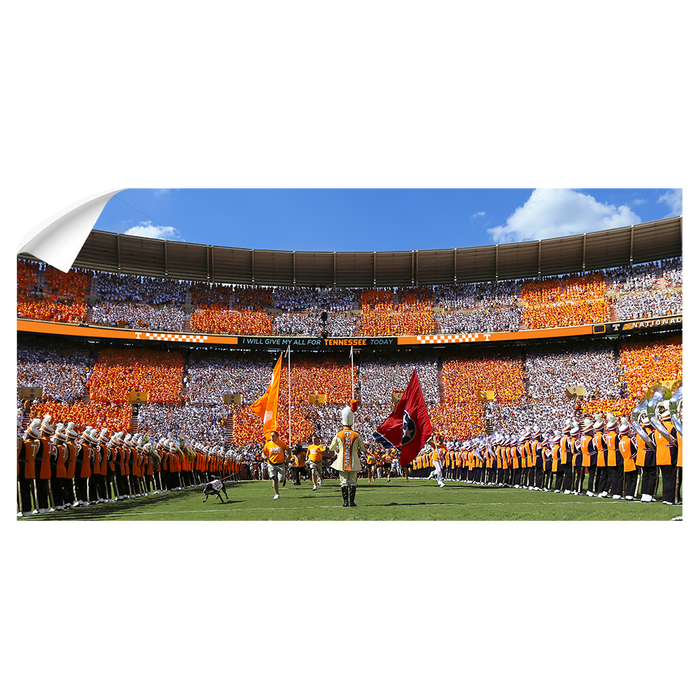 Tennessee Volunteers - Checkerboard Thru the T Pano - College Wall Art #Wall Decal