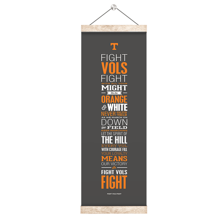 Tennessee Volunteers - Fight Vols Fight Grey - College Wall Art #Hanging Canvas