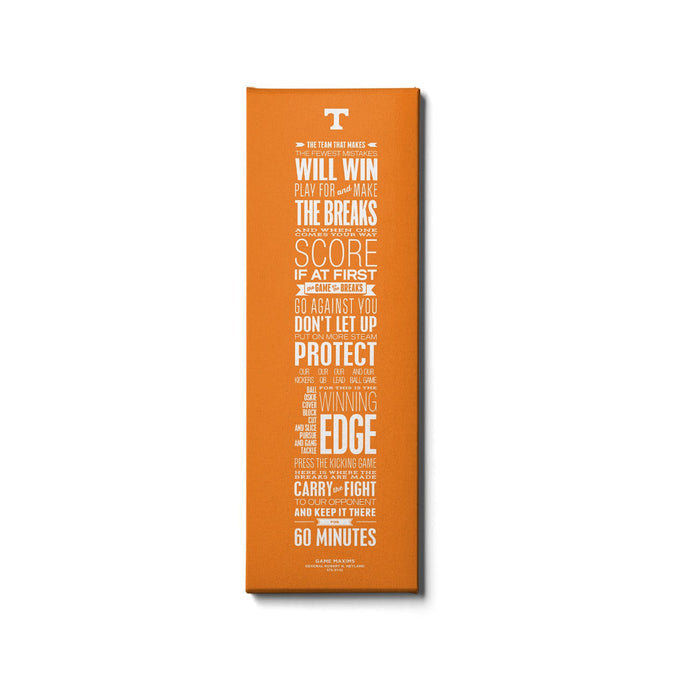 Tennessee Volunteers - Game Maxims Orange - College Wall Art #Canvas