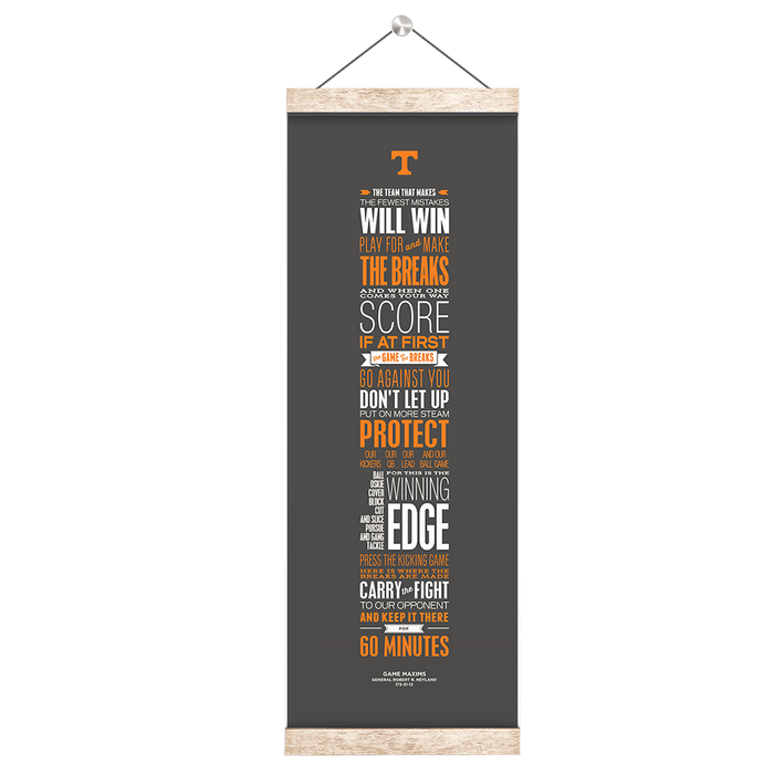 Tennessee Volunteers - Game Maxims Grey - College Wall Art #Hanging Canvas