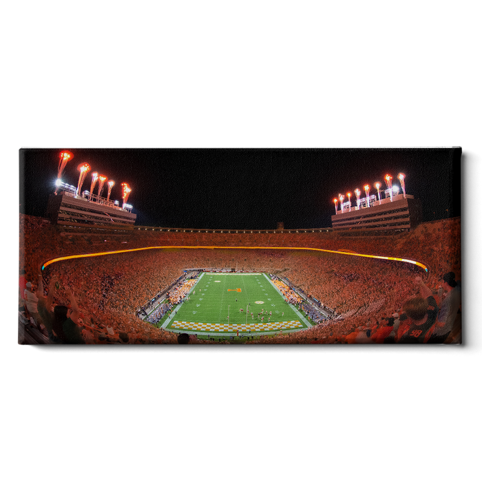 Tennessee Volunteers - Tennessee Lights Panoramic - College Wall Art #Canvas