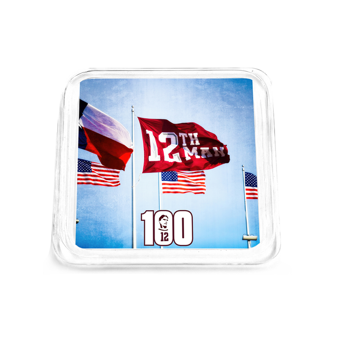 Texas A&M - 12th Man Flags Centennial Drink Coaster