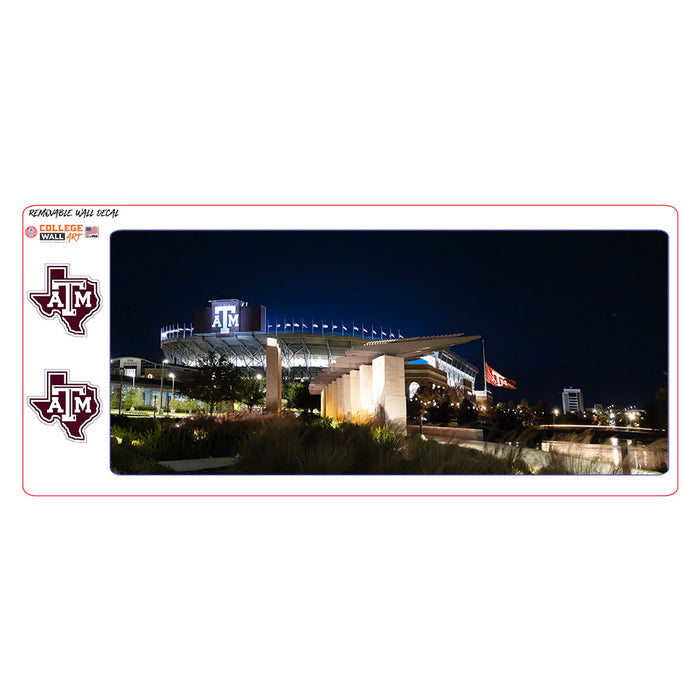 Texas A&M - Kyle Field at Night Panoramic - College Wall Art  #Wall Decal
