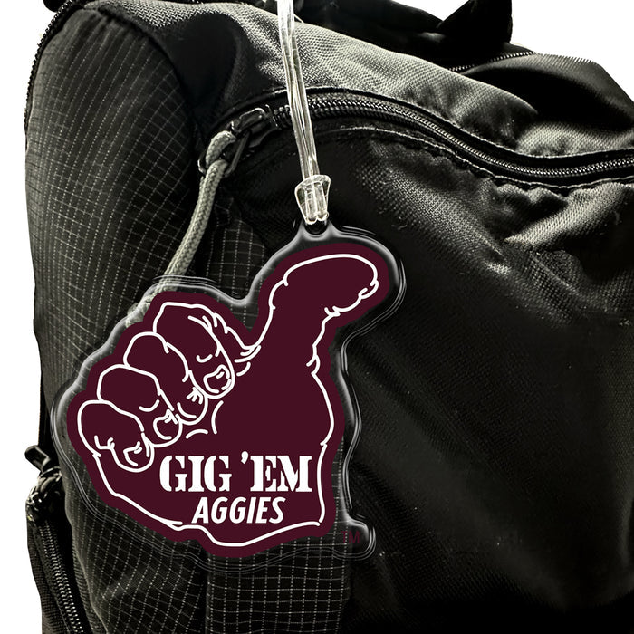 Texas A&M Aggies - Sesquicentennial Vintage Gig'Em Ornament & Bag Tag