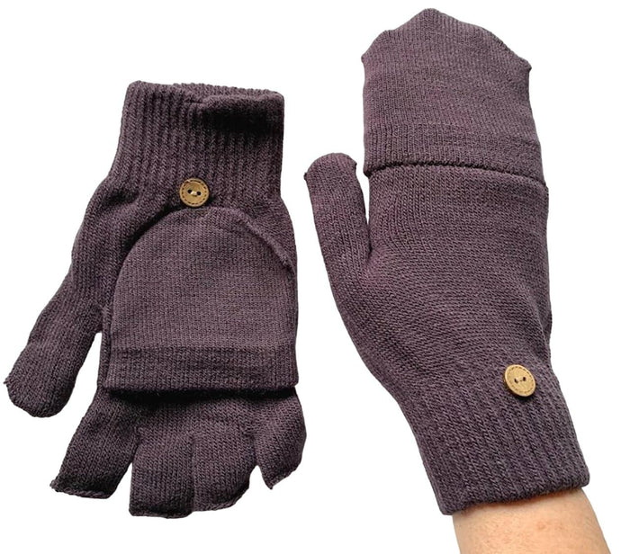 Unisex Convertible Fingerless Mittens (One Size)