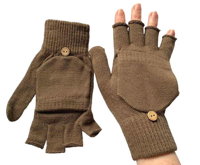 Unisex Convertible Fingerless Mittens (One Size)