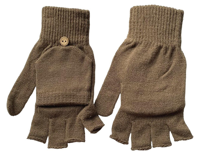 Unisex Convertible Fingerless Mittens (One Size)