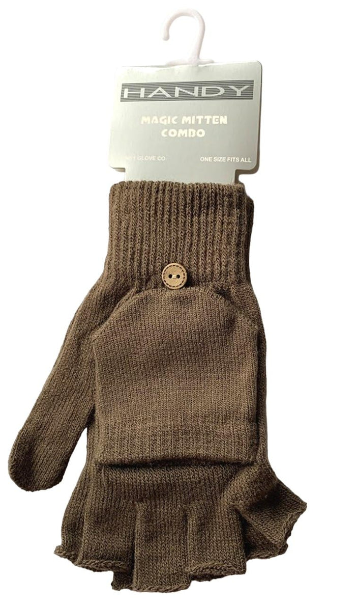 Unisex Convertible Fingerless Mittens (One Size)